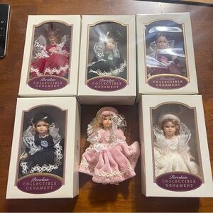 Porcelain Doll Ornament Set